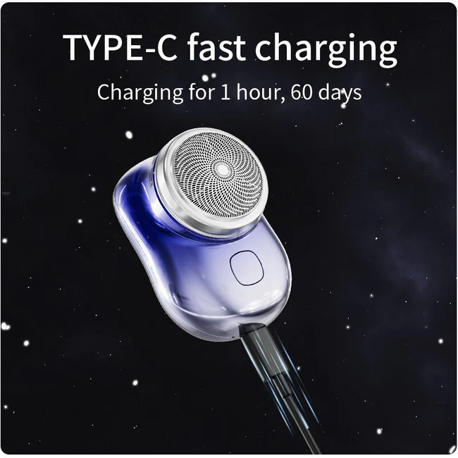 Pocket-Size Electric Shaver with Fast USB-C Charging