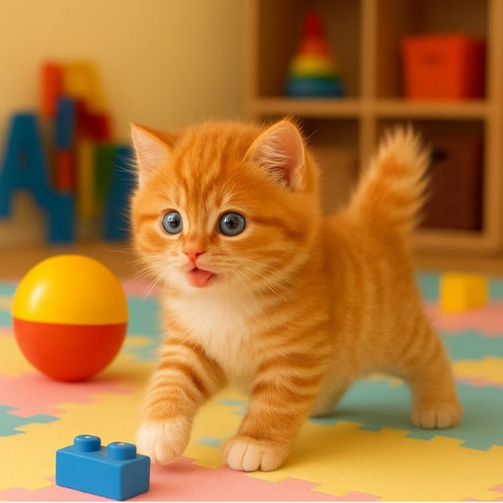 Hendrano™ Walking and Meowing Plush Robot Kitten Toy for Kids