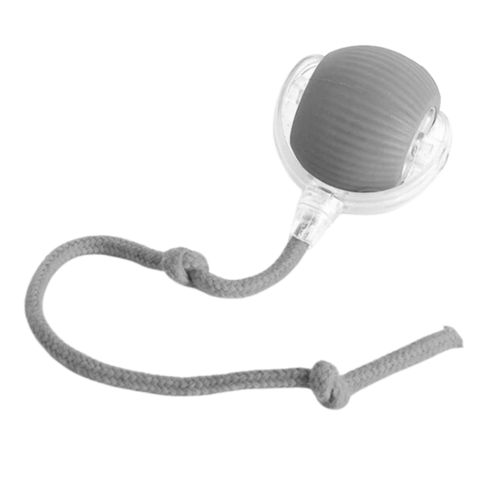 Self-Rolling Cat Toy Ball with Playful Rope Tail