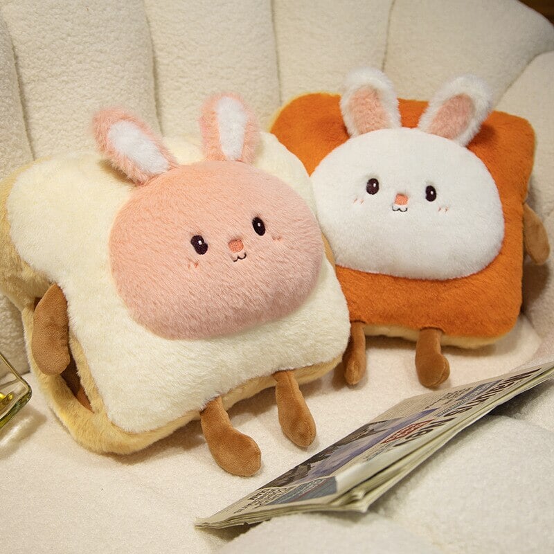 Hendrano™ Fluffy Toast Plush Hand Warmer with Cute Animal Face