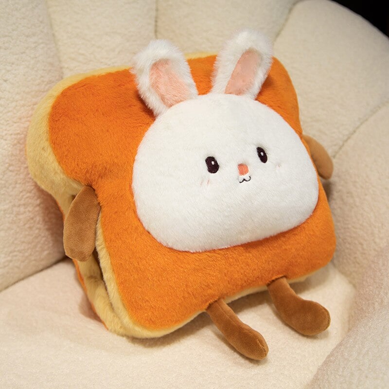 Hendrano™ Fluffy Toast Plush Hand Warmer with Cute Animal Face