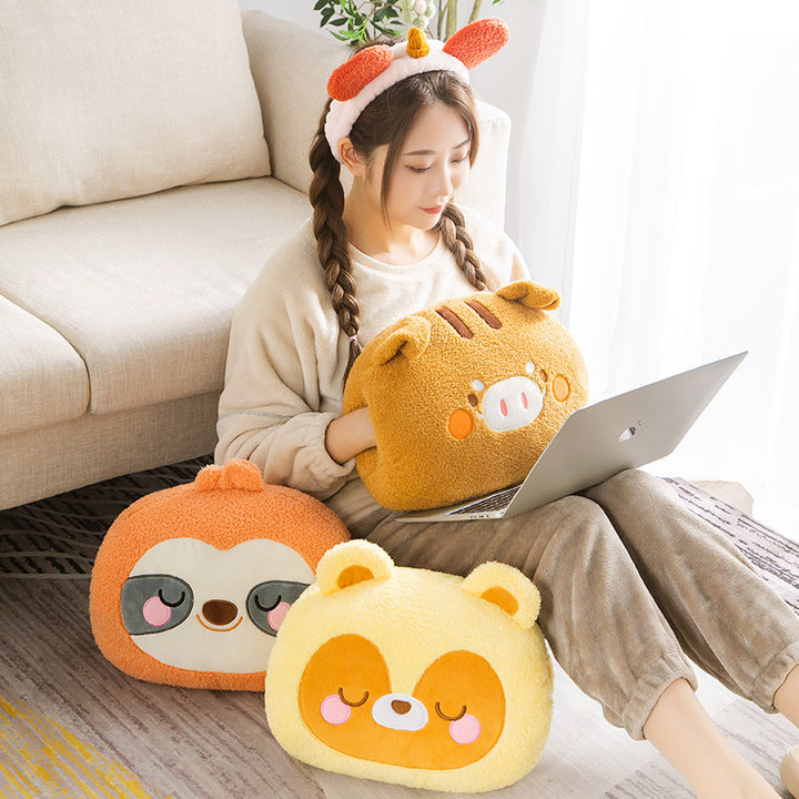 Hendrano™ Cuddly Plush Hand Warmer Pillow with Side Holes