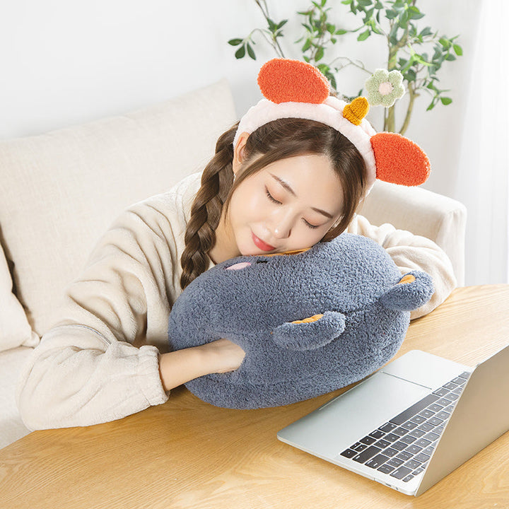 Hendrano™ Cuddly Plush Hand Warmer Pillow with Side Holes