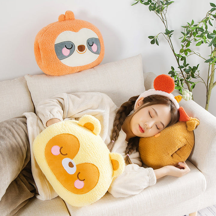 Hendrano™ Cuddly Plush Hand Warmer Pillow with Side Holes