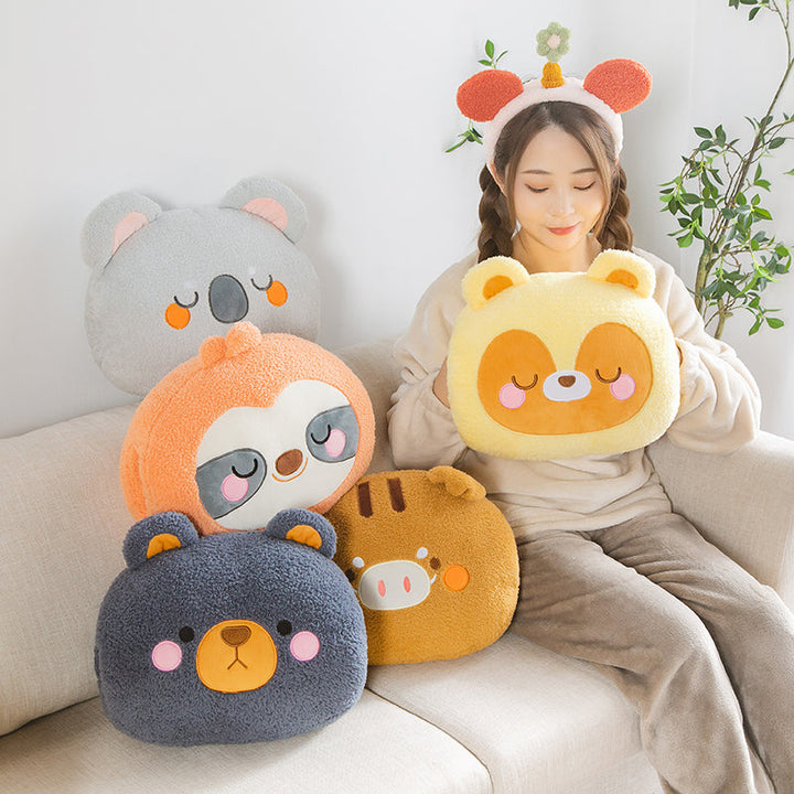 Hendrano™ Cuddly Plush Hand Warmer Pillow with Side Holes