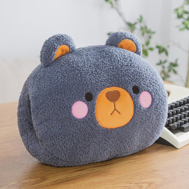 Hendrano™ Cuddly Plush Hand Warmer Pillow with Side Holes