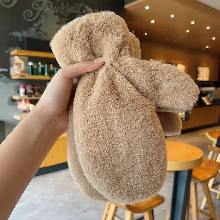 Hendrano™ Fluffy Plush Mittens with Thick Warm Lining for Women