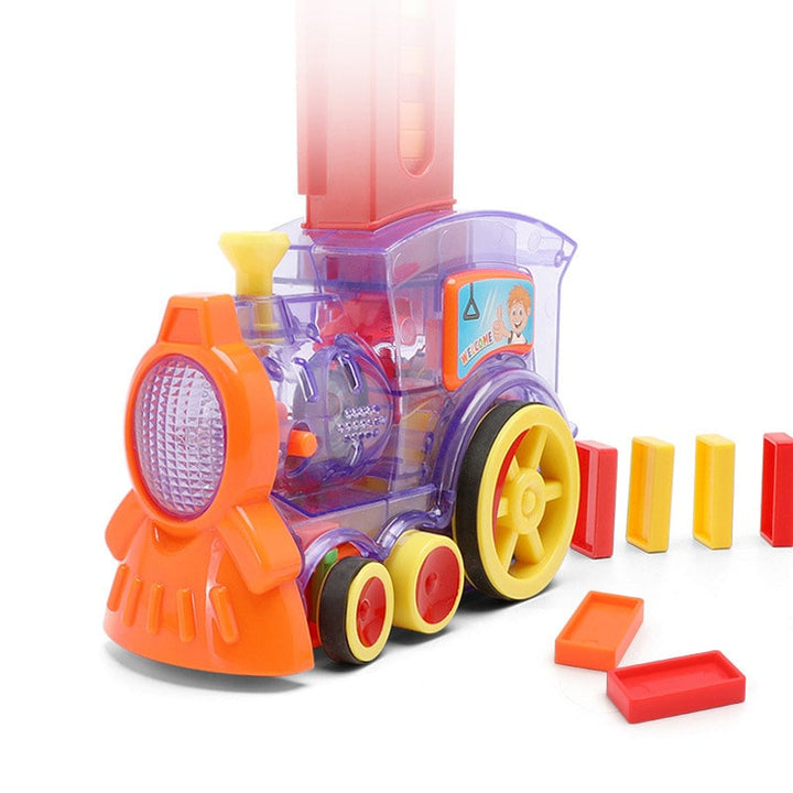 Electric Domino Train with Automatic Dispenser and Headlight