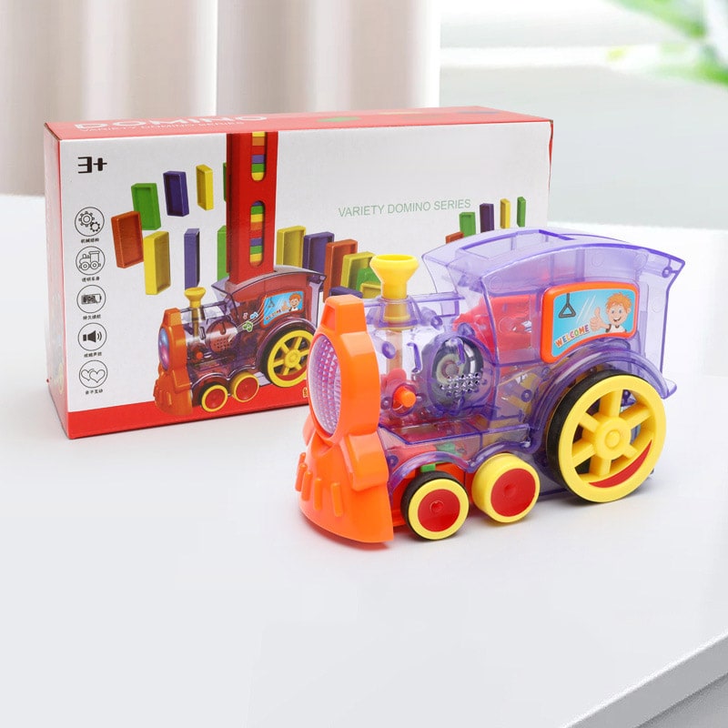 Electric Domino Train with Automatic Dispenser and Headlight