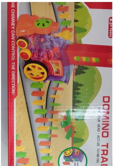 Electric Domino Train with Automatic Dispenser and Headlight