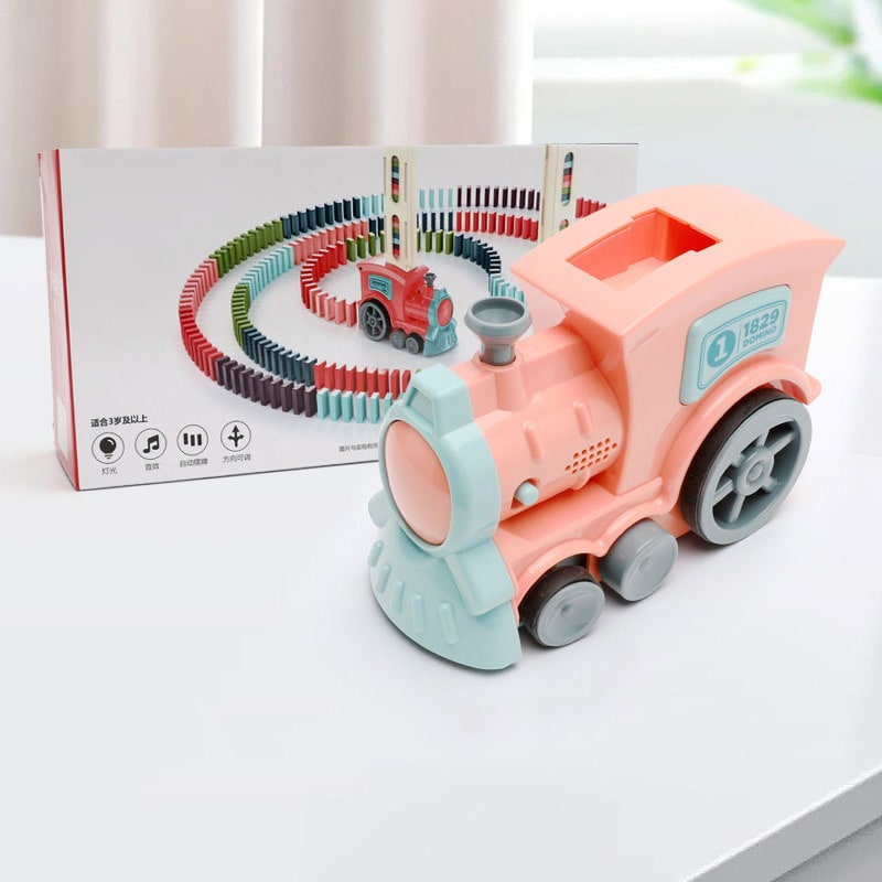 Electric Domino Train with Automatic Dispenser and Headlight