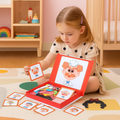 Hendrano™ Magnetic Dress-Up Doll Face Puzzle Book with Character Cards