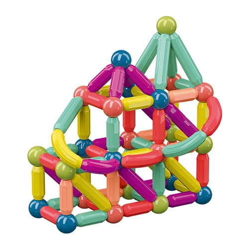 Magnetic Sticks and Balls Building Set for 3D STEM Play