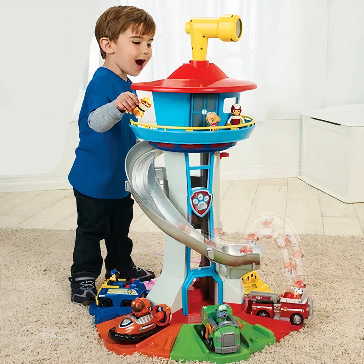 Rescue Lookout Tower Playset with Spiral Slide and Periscope