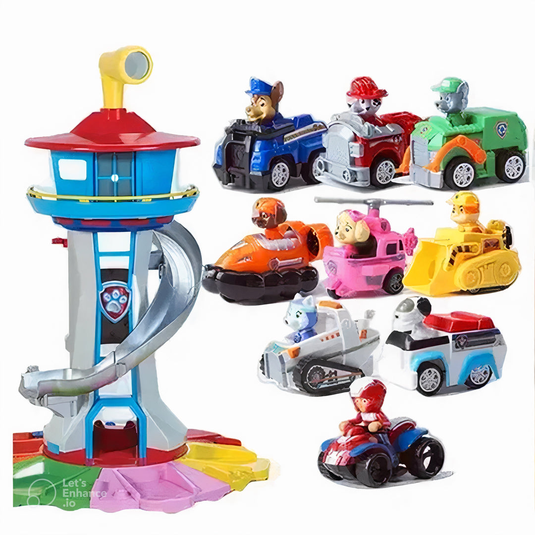 Rescue Lookout Tower Playset with Spiral Slide and Periscope