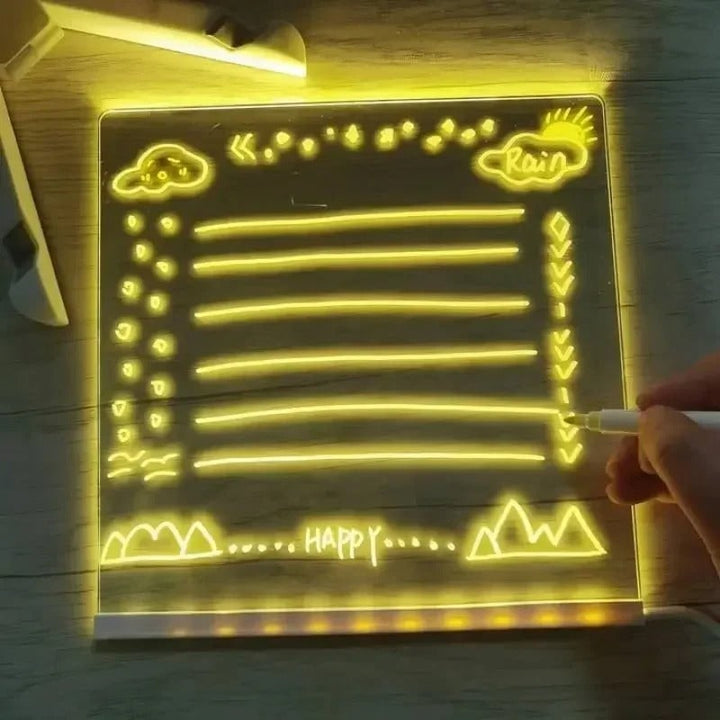 Light-Up LED Dry Erase Board with Folding Stand