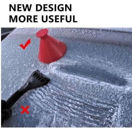 Hendrano™ Cone Ice Scraper That Doubles as a Washer Fluid Funnel