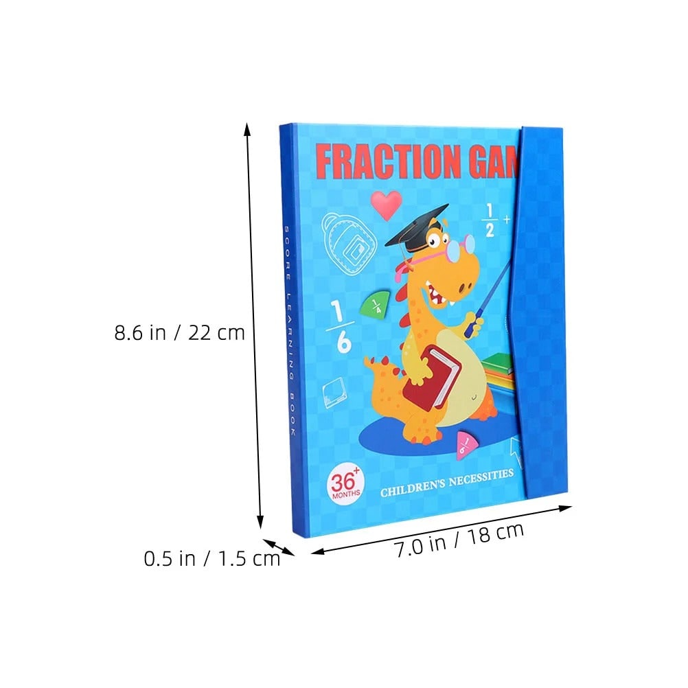 Magnetic Fraction Tiles with Wipe-Clean Book and Marker