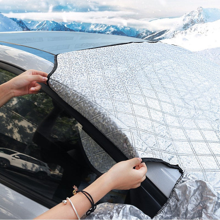 Silver Magnetic Frost Shield for Windshield and Side Mirrors