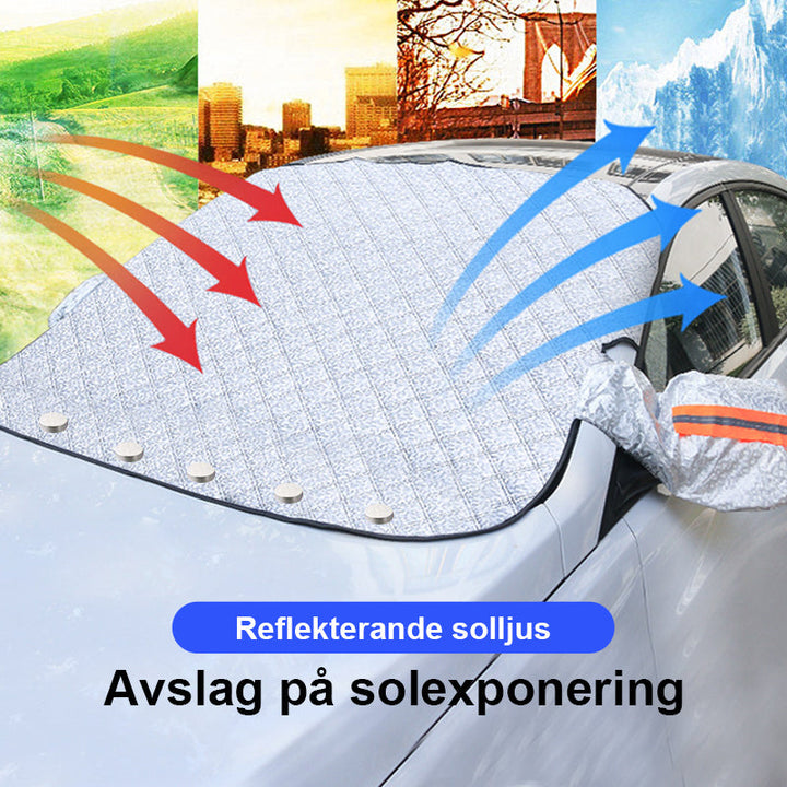 Silver Magnetic Frost Shield for Windshield and Side Mirrors