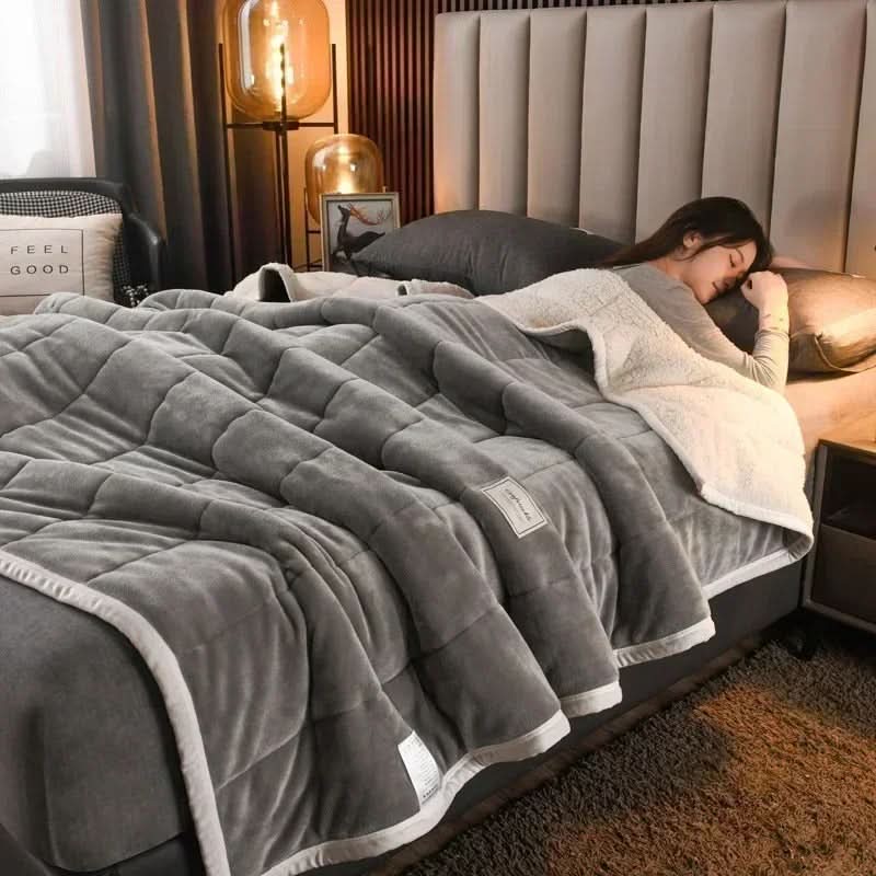 Warm Flannel Coral Fleece Blanket Soft Cozy Throw for Winter