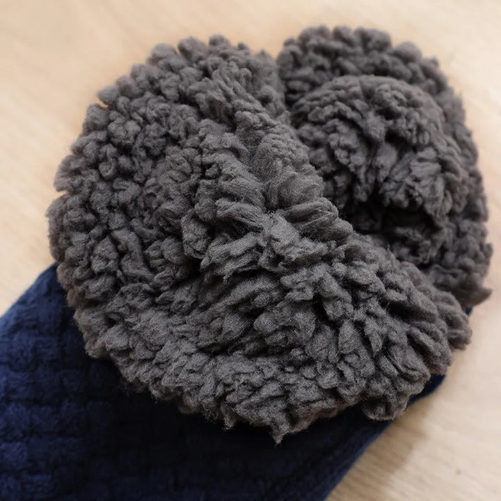 Hendrano™ Warm Cotton House Socks with Grippy Soles for Winter