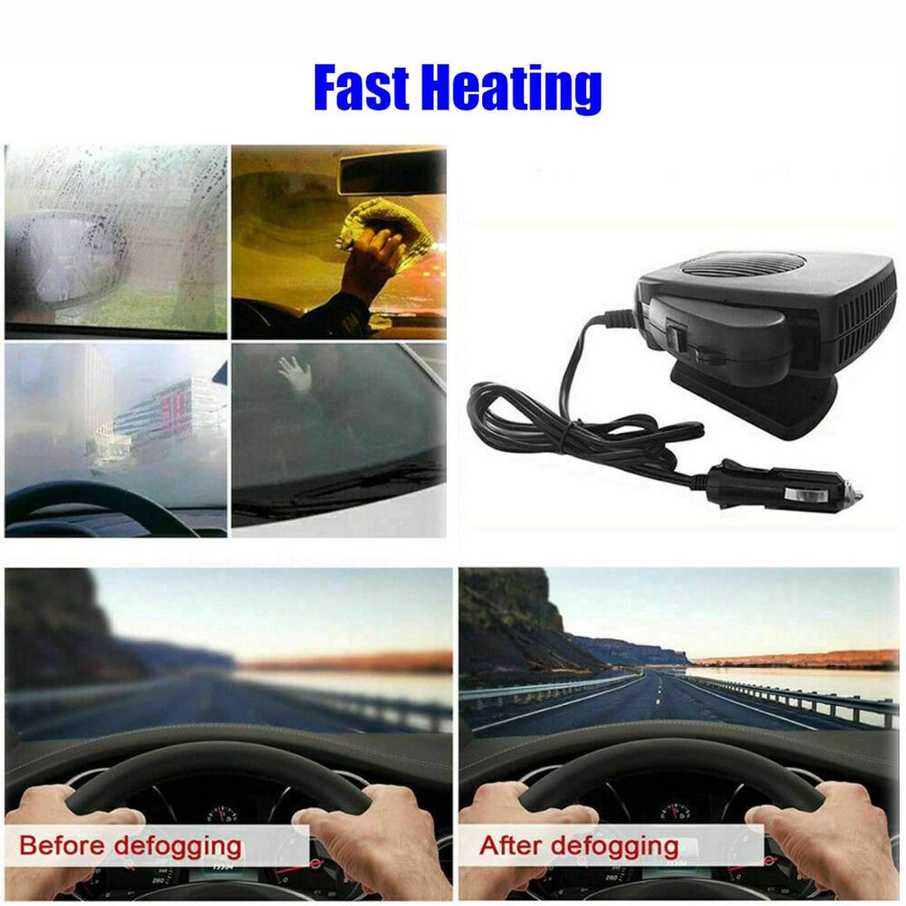 Hendrano™ 12V Ceramic Car Heater with 150W/300W and Fan Mode