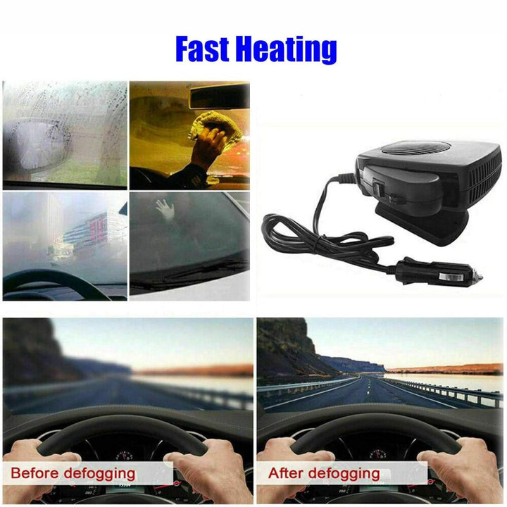 Hendrano™ 12V Ceramic Car Heater with 150W/300W and Fan Mode