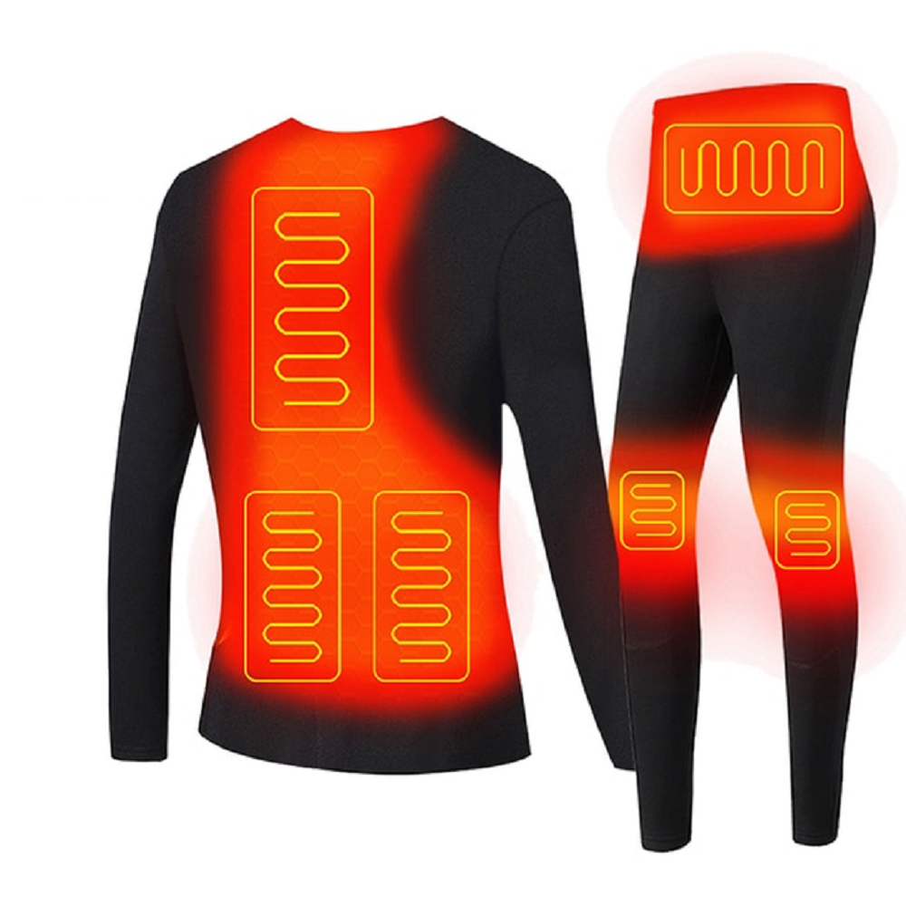 Hendrano™ USB Heated Thermal Underwear Set with Flatlock Seams