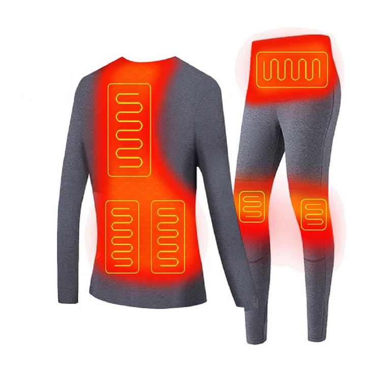 Hendrano™ USB Heated Thermal Underwear Set with Flatlock Seams