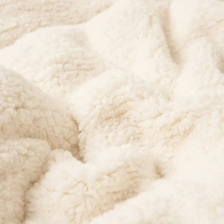 Reversible Sherpa Blanket with Ultra-Soft Fleece Side