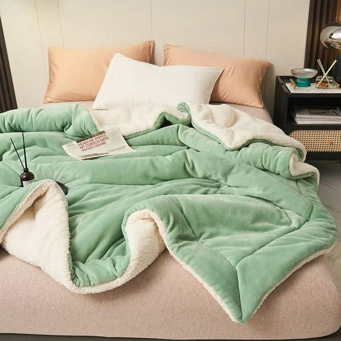 Hendrano™ Reversible Sherpa Blanket with Ultra-Soft Fleece Side