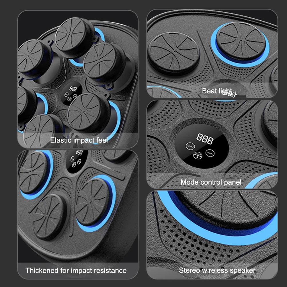Wall-Mounted Music Boxing Machine with 6 LED Pads