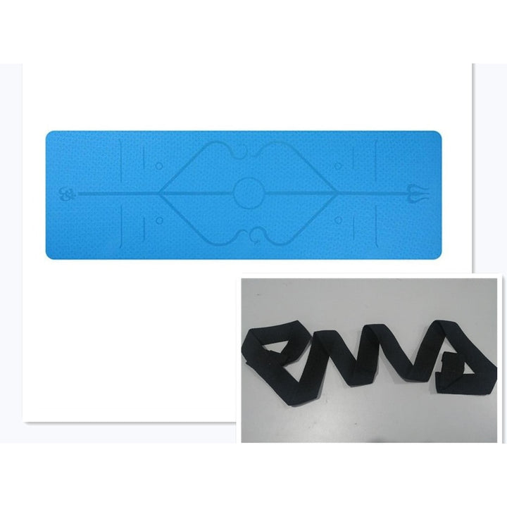 Non-Slip 6mm TPE Yoga Mat with Body Alignment Lines