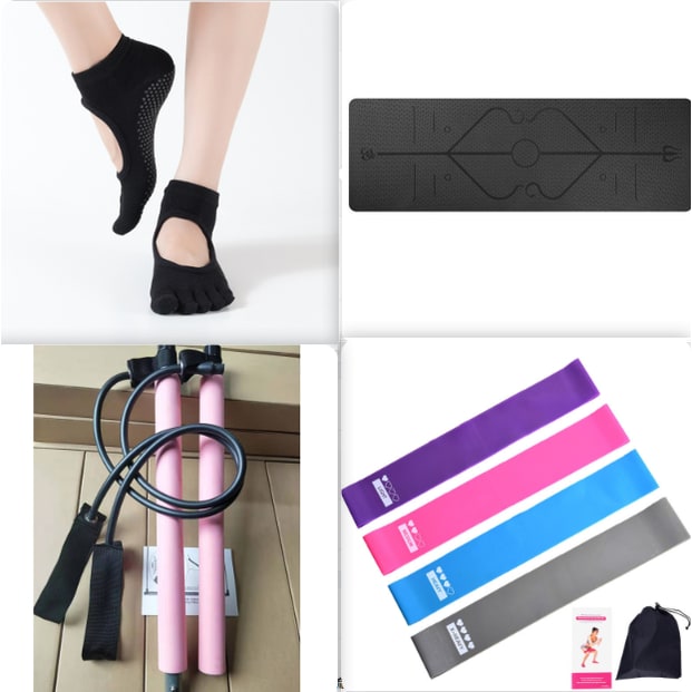 Non-Slip 6mm TPE Yoga Mat with Body Alignment Lines