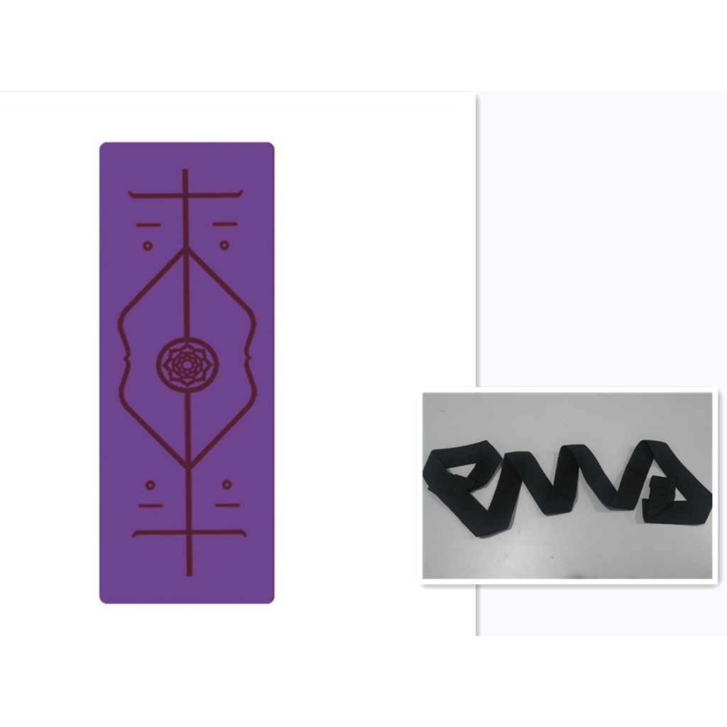 Non-Slip 6mm TPE Yoga Mat with Body Alignment Lines
