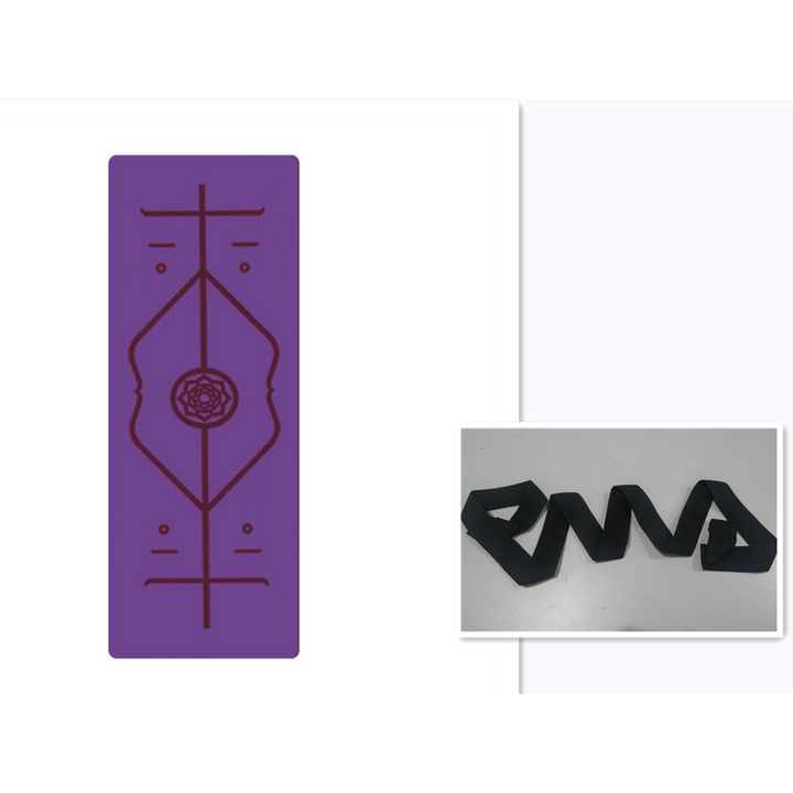 Non-Slip 6mm TPE Yoga Mat with Body Alignment Lines
