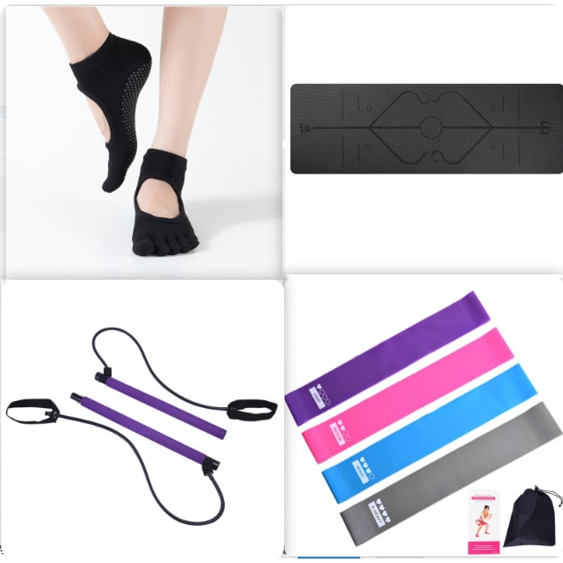 Non-Slip 6mm TPE Yoga Mat with Body Alignment Lines