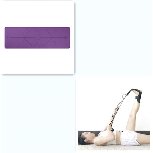 Non-Slip 6mm TPE Yoga Mat with Body Alignment Lines