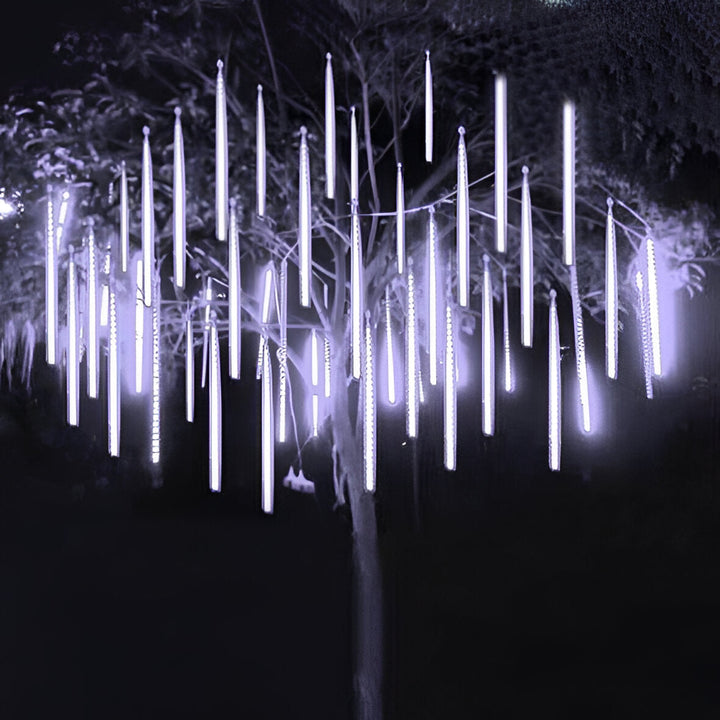 Snowfall LED Garland Lights with Meteor Shower Effect, Set of 8
