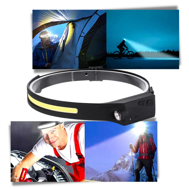 Hendrano™ Rechargeable LED Headlamp with Motion Sensor, 350 Lumens