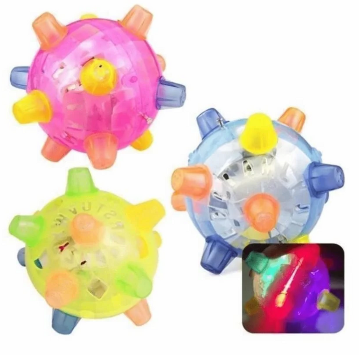 Interactive LED Jumping Ball for Dogs with Sound and Wiggle