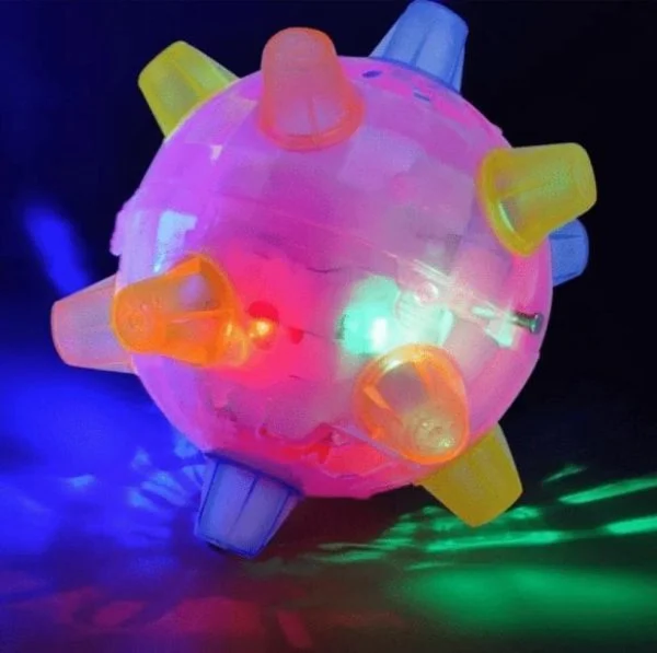 Interactive LED Jumping Ball for Dogs with Sound and Wiggle