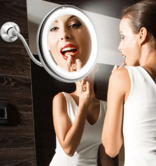 Hendrano™ 10x Magnifying Mirror with 14 LEDs and Flexible Gooseneck