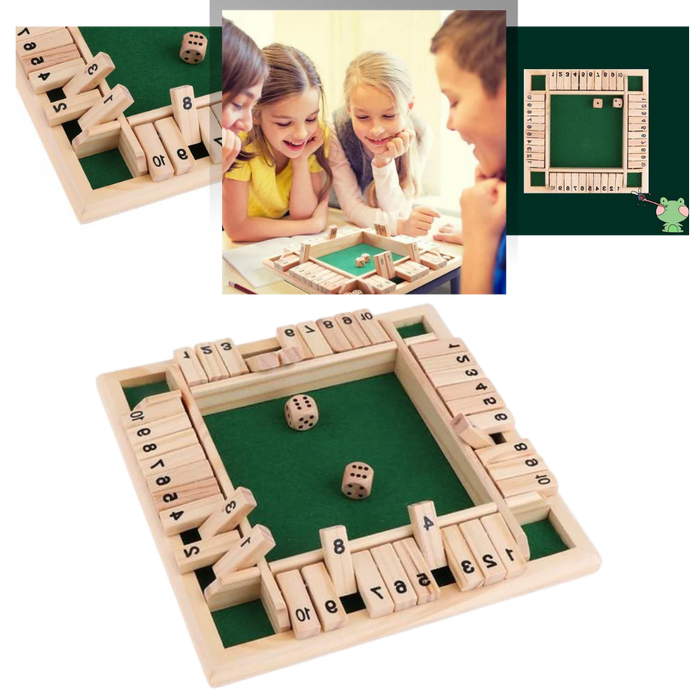 Hendrano™ Wooden Dice Math Game for Kids and Adults – Shut the Tiles Fun