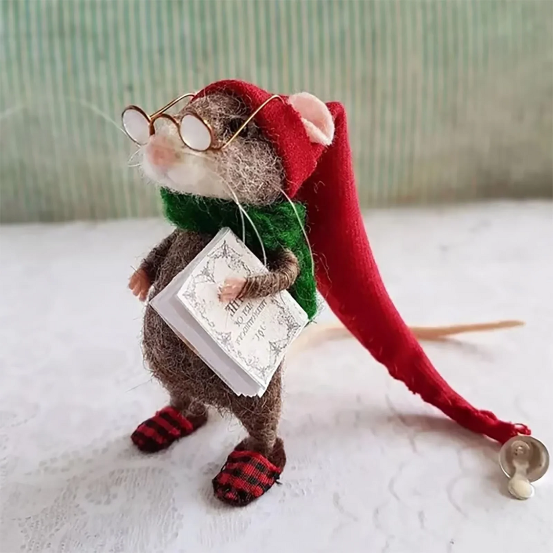 Hendrano™ Needle Felted Mouse DIY Craft Kit for Holiday Decorating