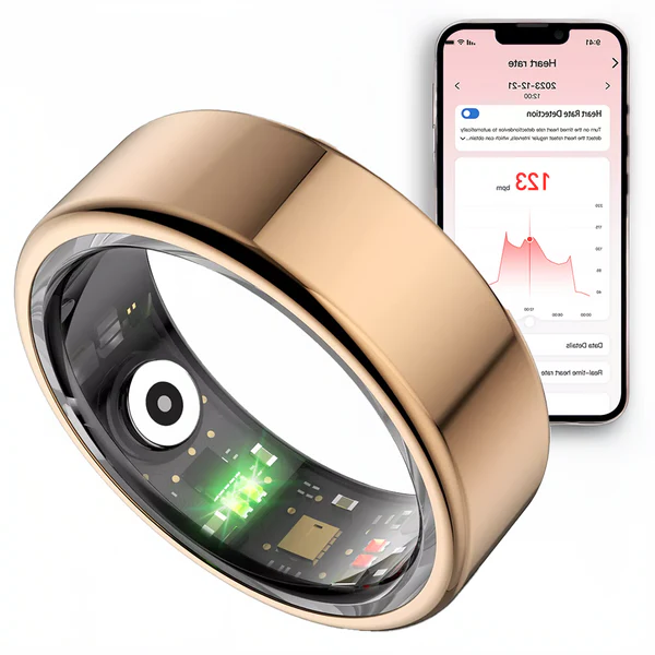 Hendrano™ Stainless Steel Smart Ring with Sleep and Activity Tracker