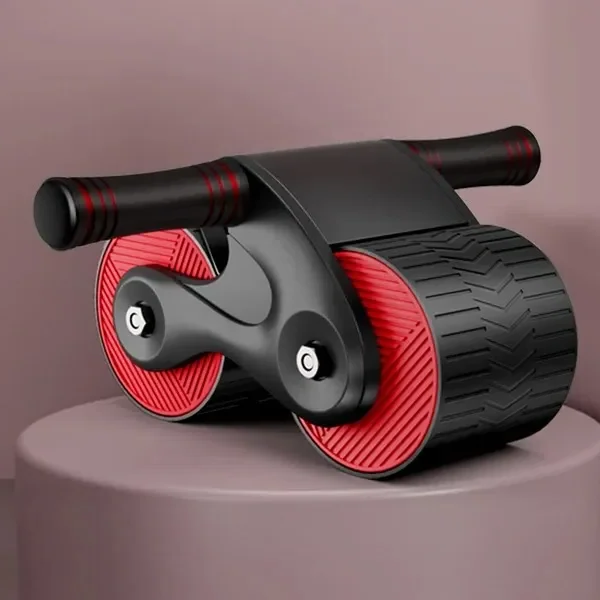 Ab Roller with Double-Spring Rebound and Built-In Phone Stand