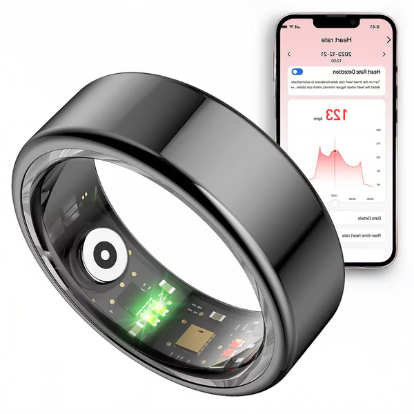 Hendrano™ Stainless Steel Smart Ring with Sleep and Activity Tracker