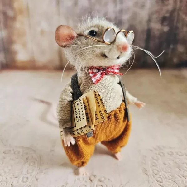 Hendrano™ Needle Felted Mouse DIY Craft Kit for Holiday Decorating